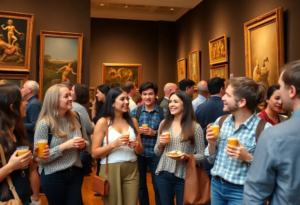 Singles event at The San Diego Museum of Art featuring art exploration
