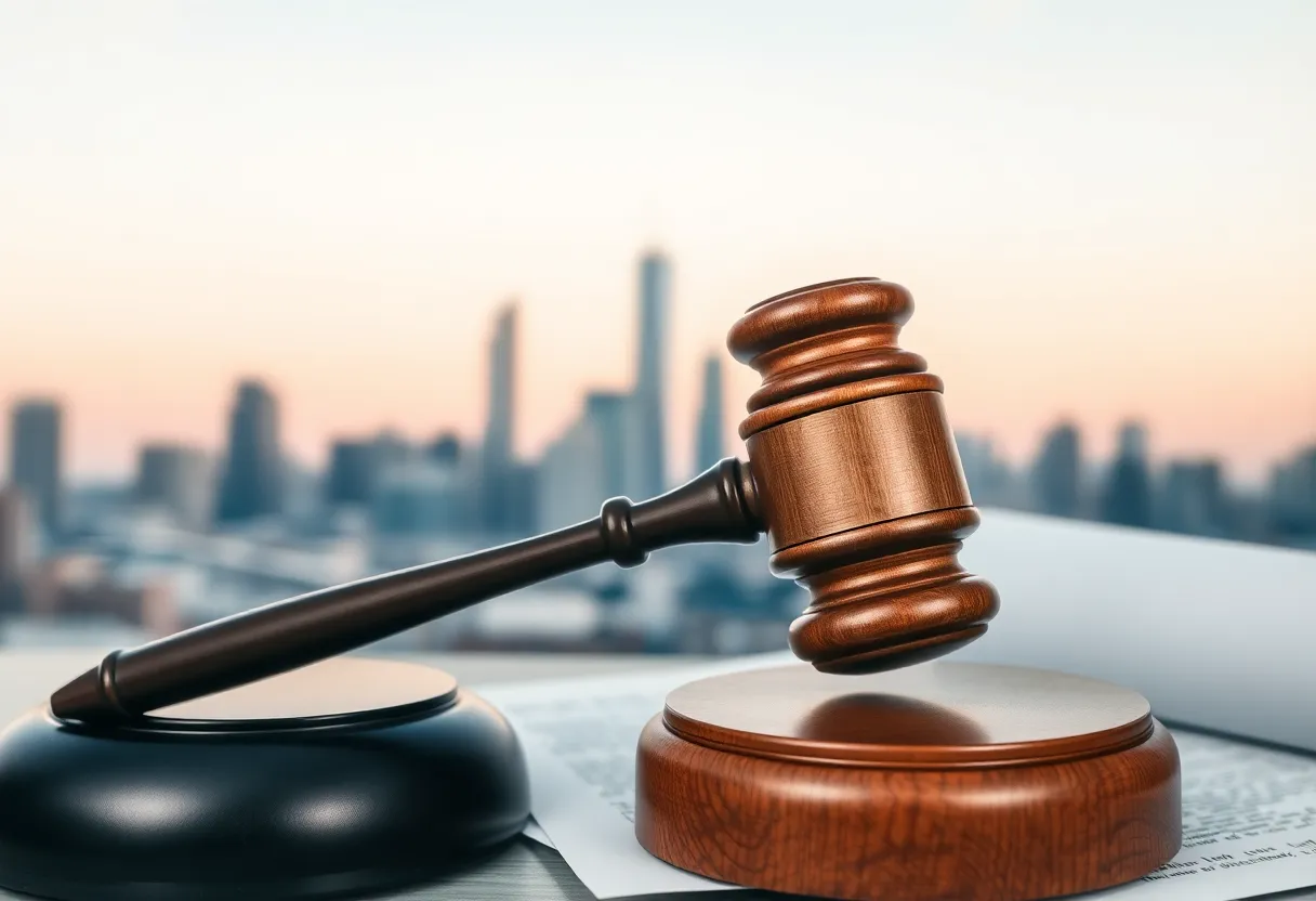 Court gavel and legal documents representing a settlement agreement.