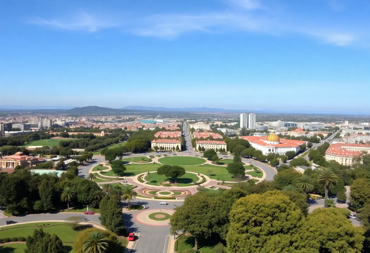 Panoramic view of Balboa Park in San Diego