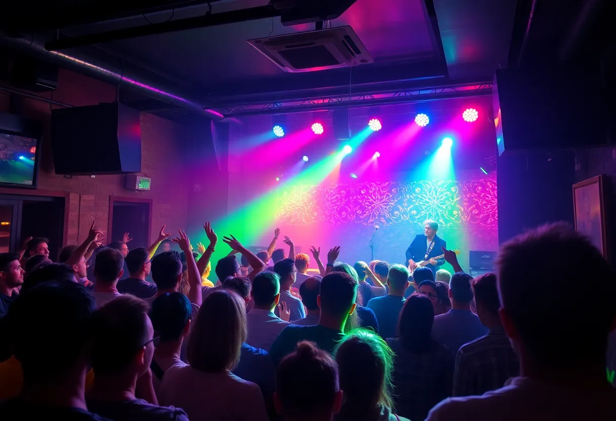 Audience enjoying a live performance at Belly Up Tavern