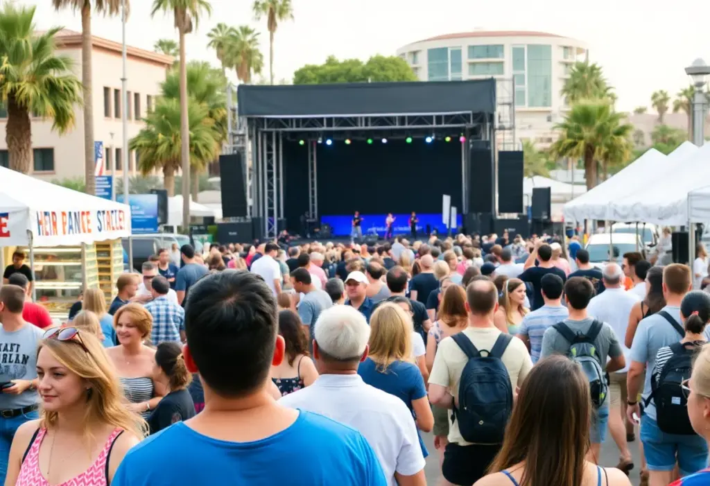 Crowd enjoying BirdStock Festival in La Jolla