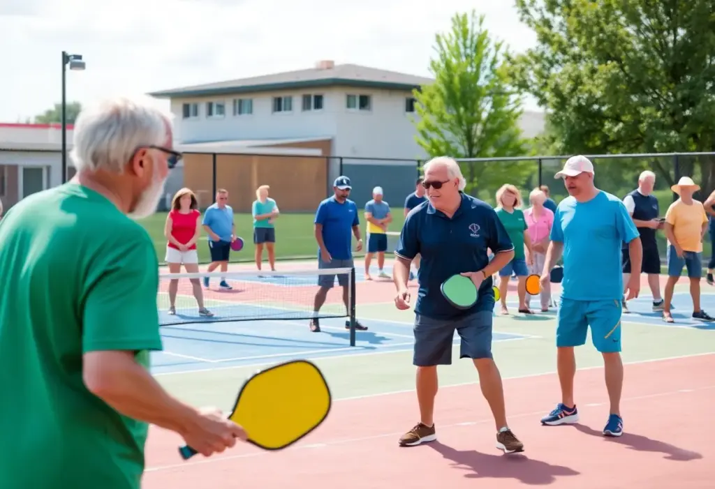 Participants playing pickleball at the Carlsbad Event
