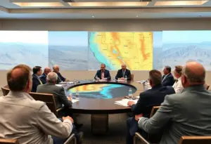 Governors discussing the Colorado River water-sharing agreement