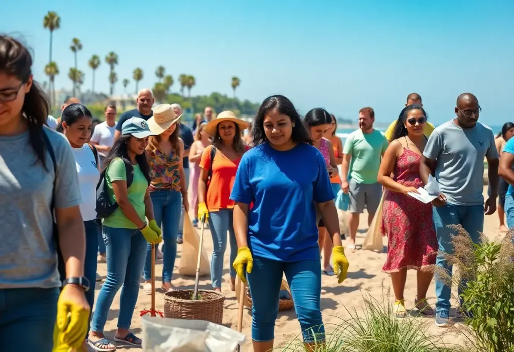 Community members engaging in activities at Ocean Beach Green Center