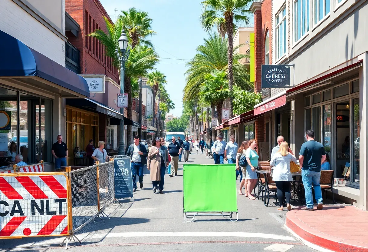 Community members enjoying Hillcrest amidst construction