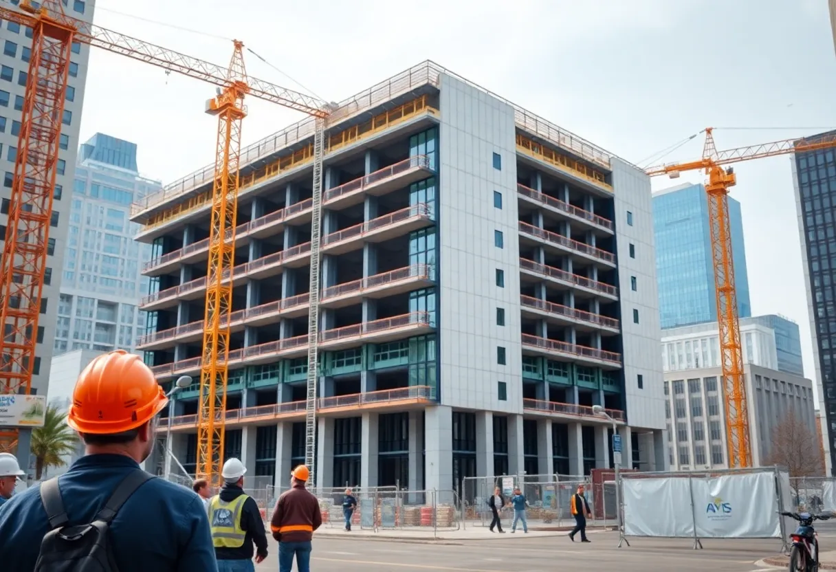 Construction site of Novartis Biomedical Research Center in San Diego