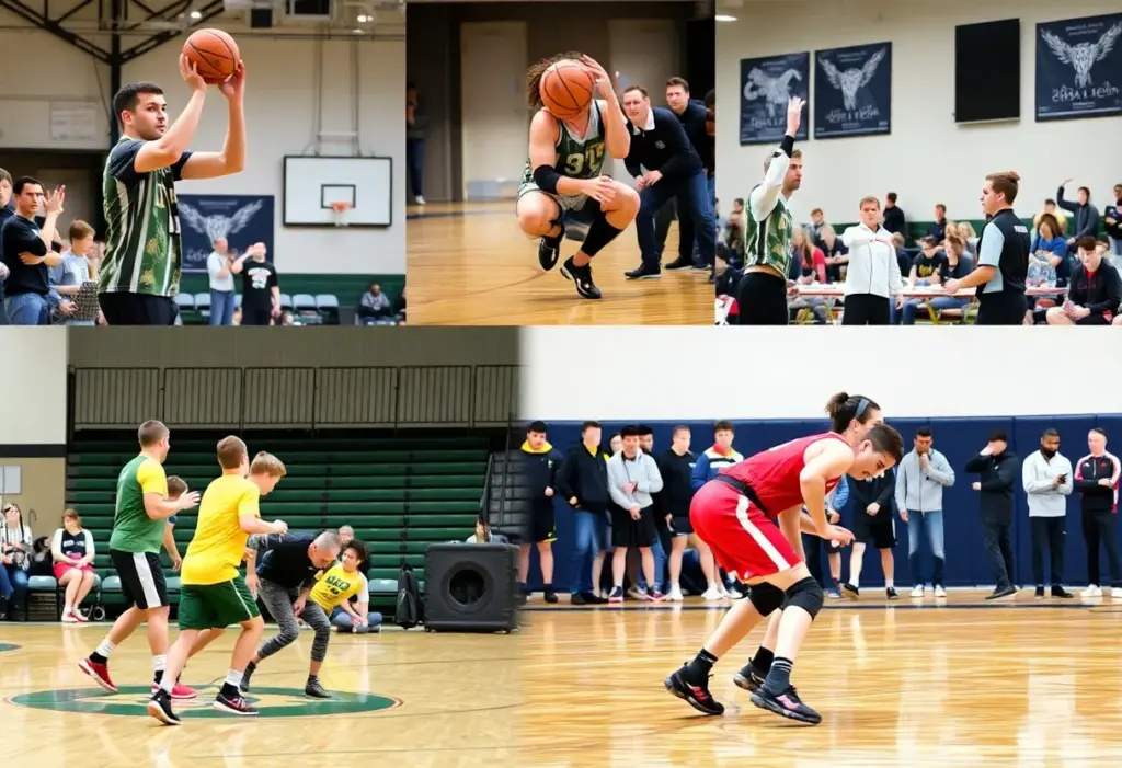 Students participating in winter sports at Patrick Henry High School.