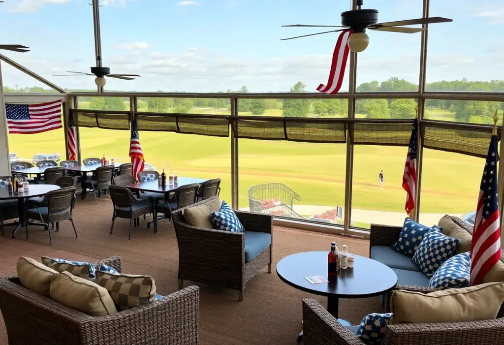 Patriots' Outpost hospitality venue at Farmers Insurance Open