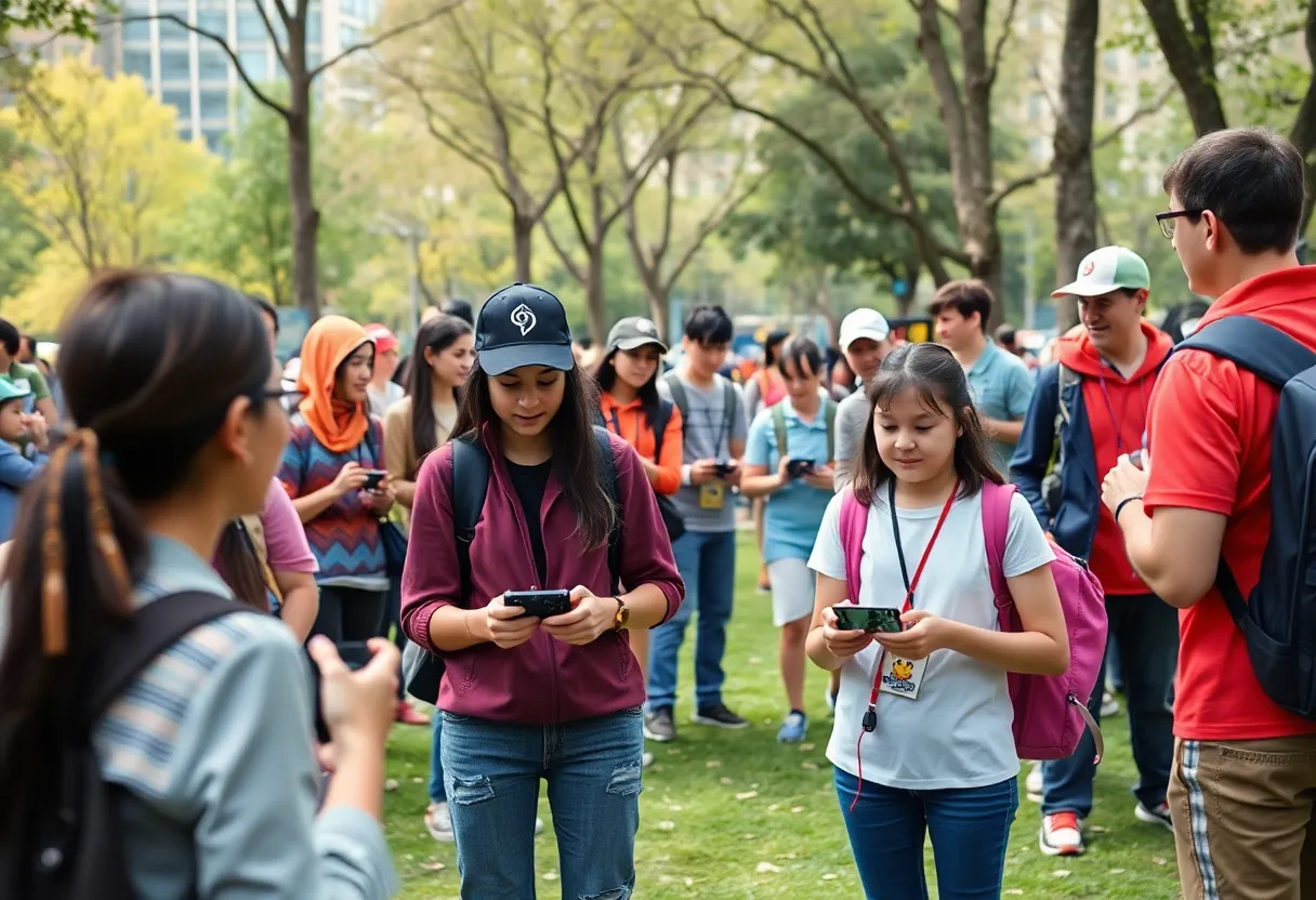 Trainers participating in Pokémon GO Community Celebrations