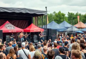 Crowd enjoying live music at Punk in the Park festival