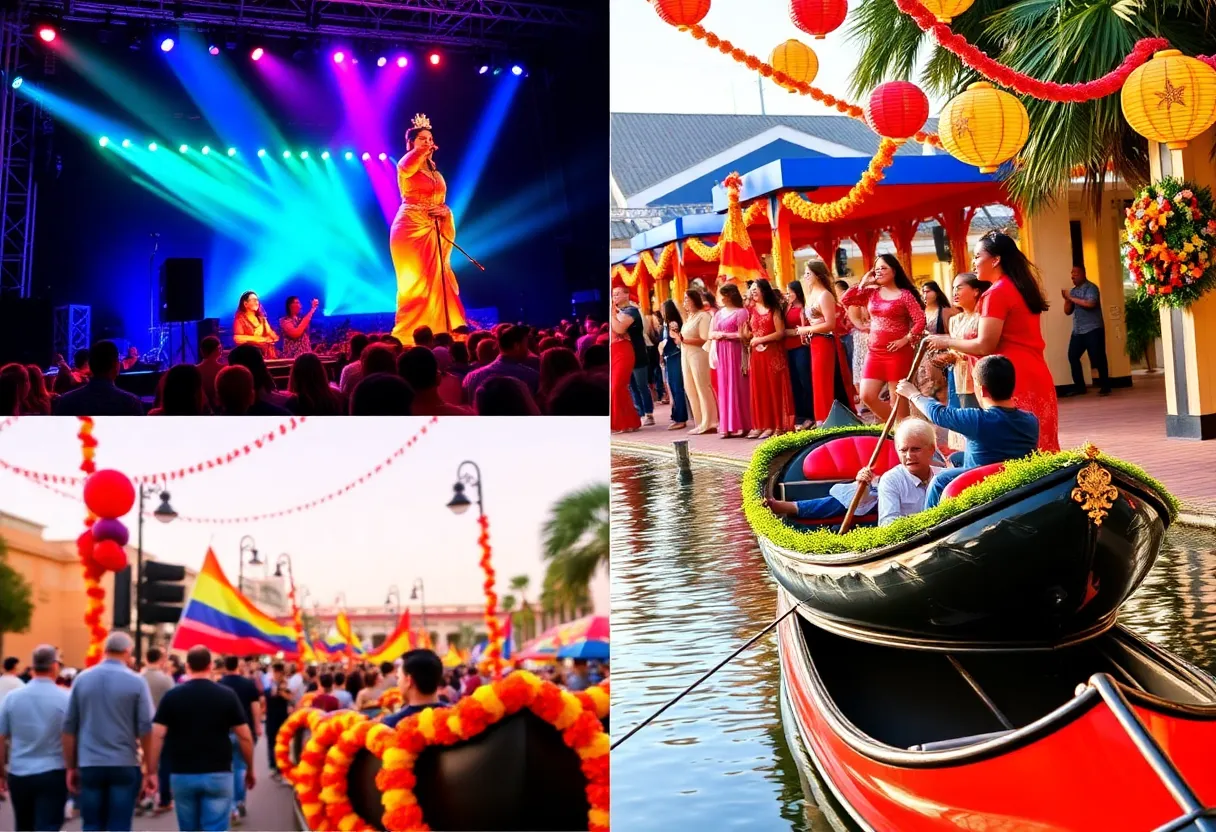 Collage of vibrant events in San Diego including concerts and festivals.