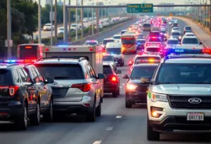 Traffic chaos on I-15 during police chase in San Diego