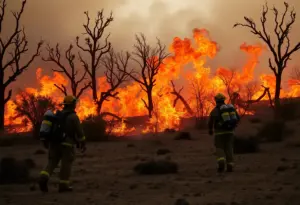 Firefighters battling wildfires in San Diego County