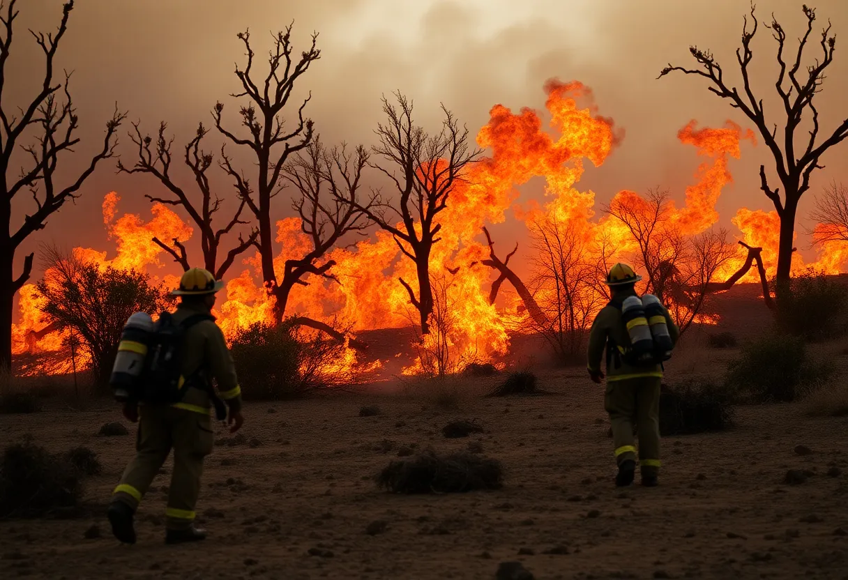 Firefighters battling wildfires in San Diego County