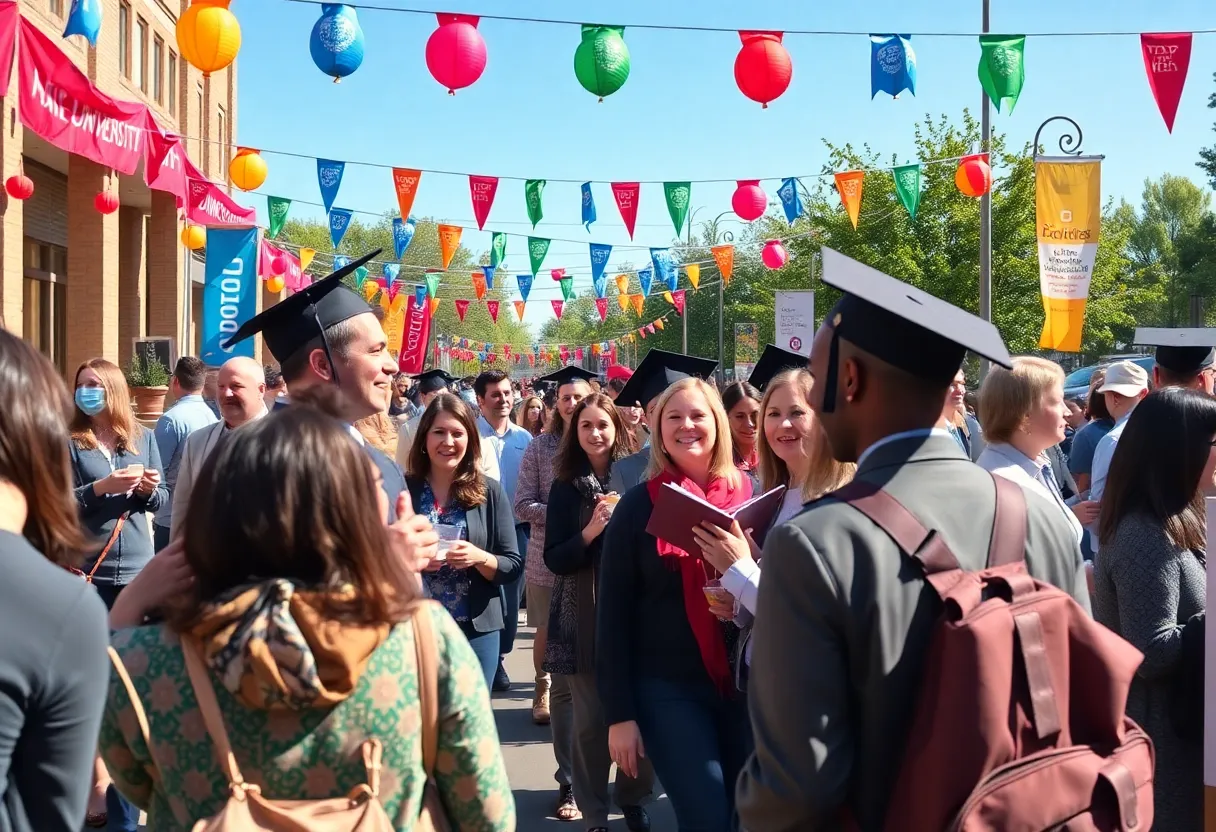 Alumni and community members participating in SDSU Day of Giving event.
