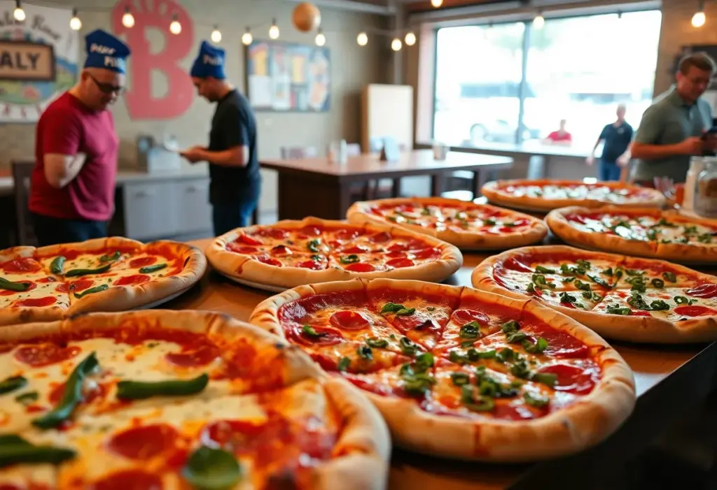Selection of pizzas at SoCal Pizza Week in Orange County