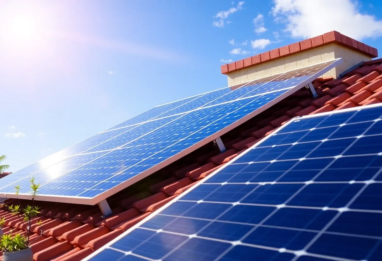 Rooftop solar panels on a residential home in San Diego