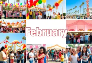 Collage of events in Southern California showcasing love, culture, and entertainment.